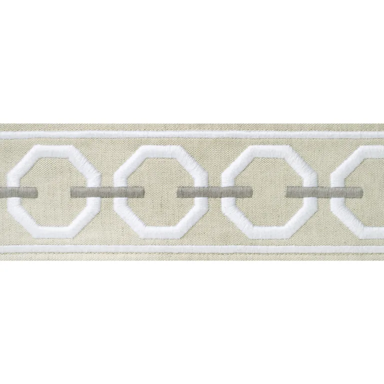Thibaut Katonah Tape in Linen and Nickel (E12170)