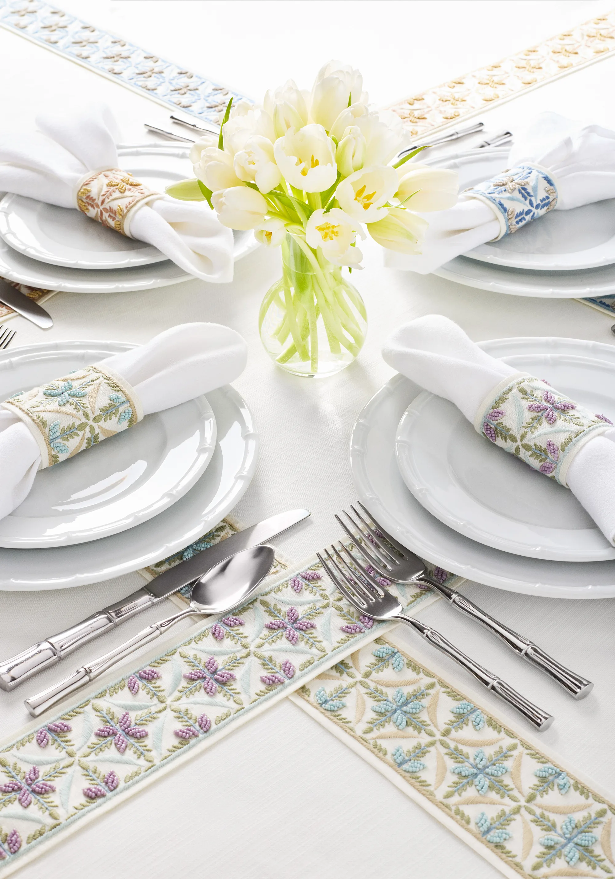 Anna French Leila Tape in Aqua and Willow (AE12341)