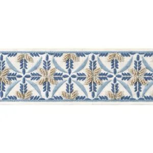 Anna French Leila Tape in Stone and Blue (AE12343)