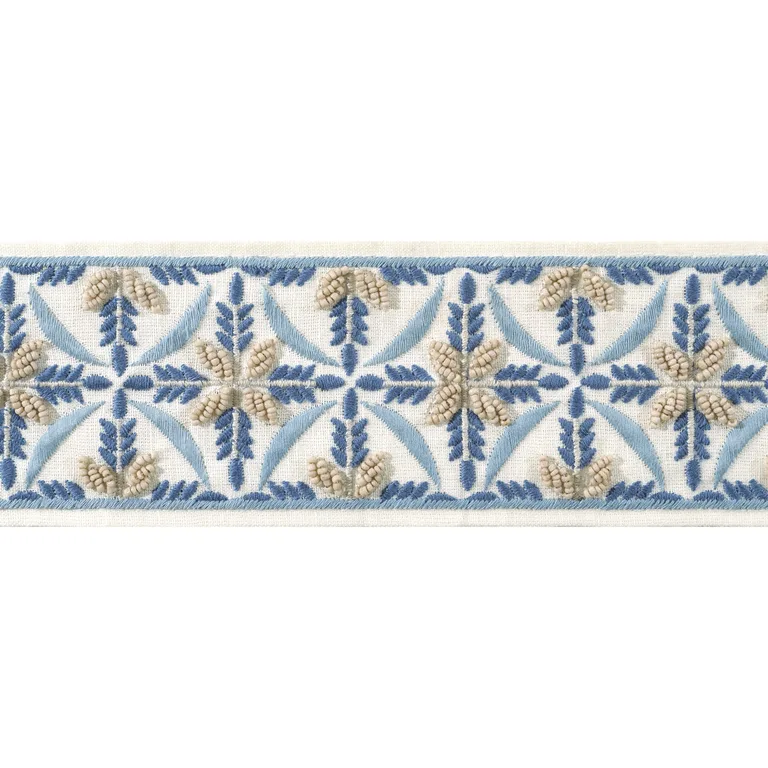 Anna French Leila Tape in Stone and Blue (AE12343)