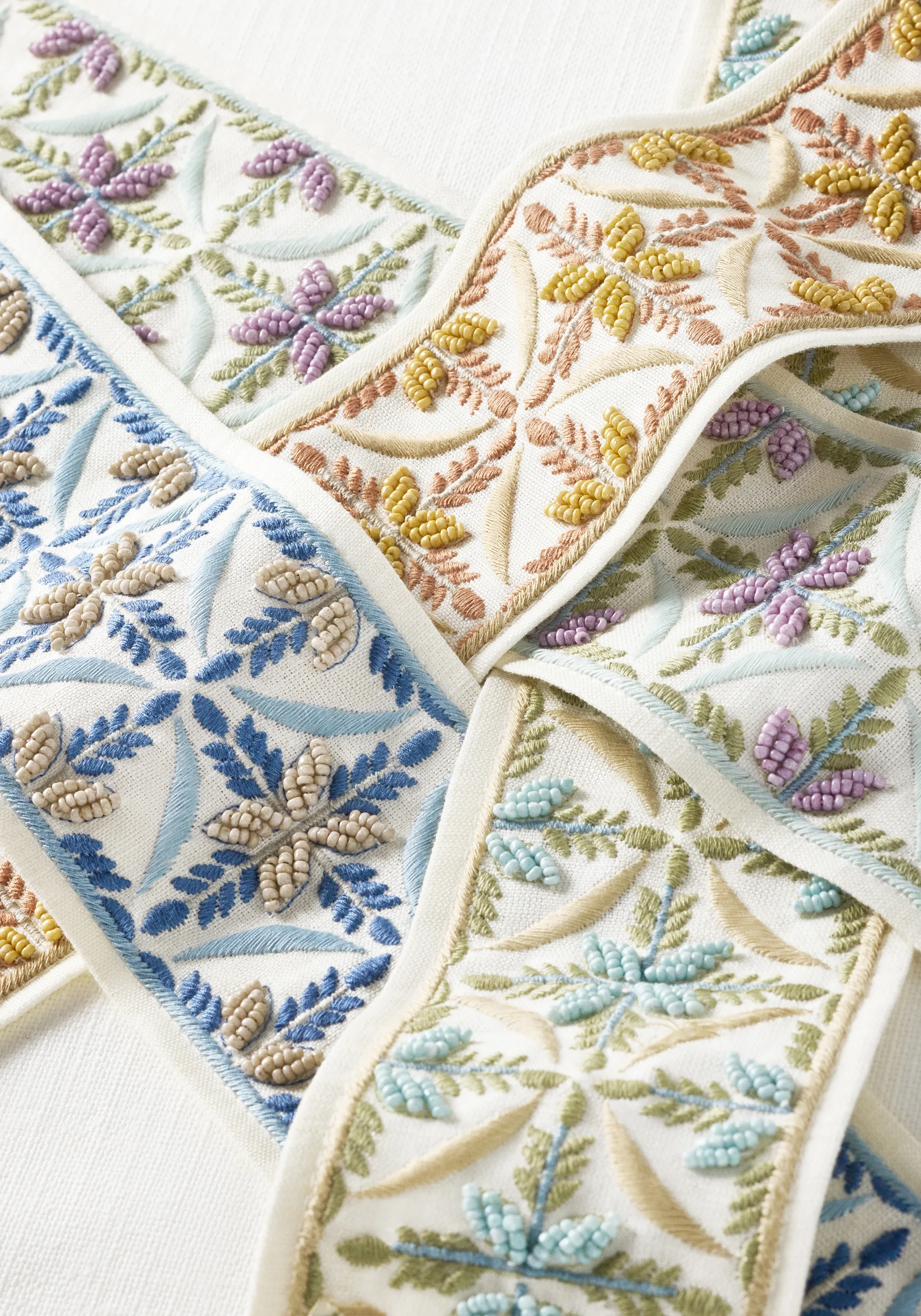 Anna French Leila Tape in Stone and Blue (AE12343)