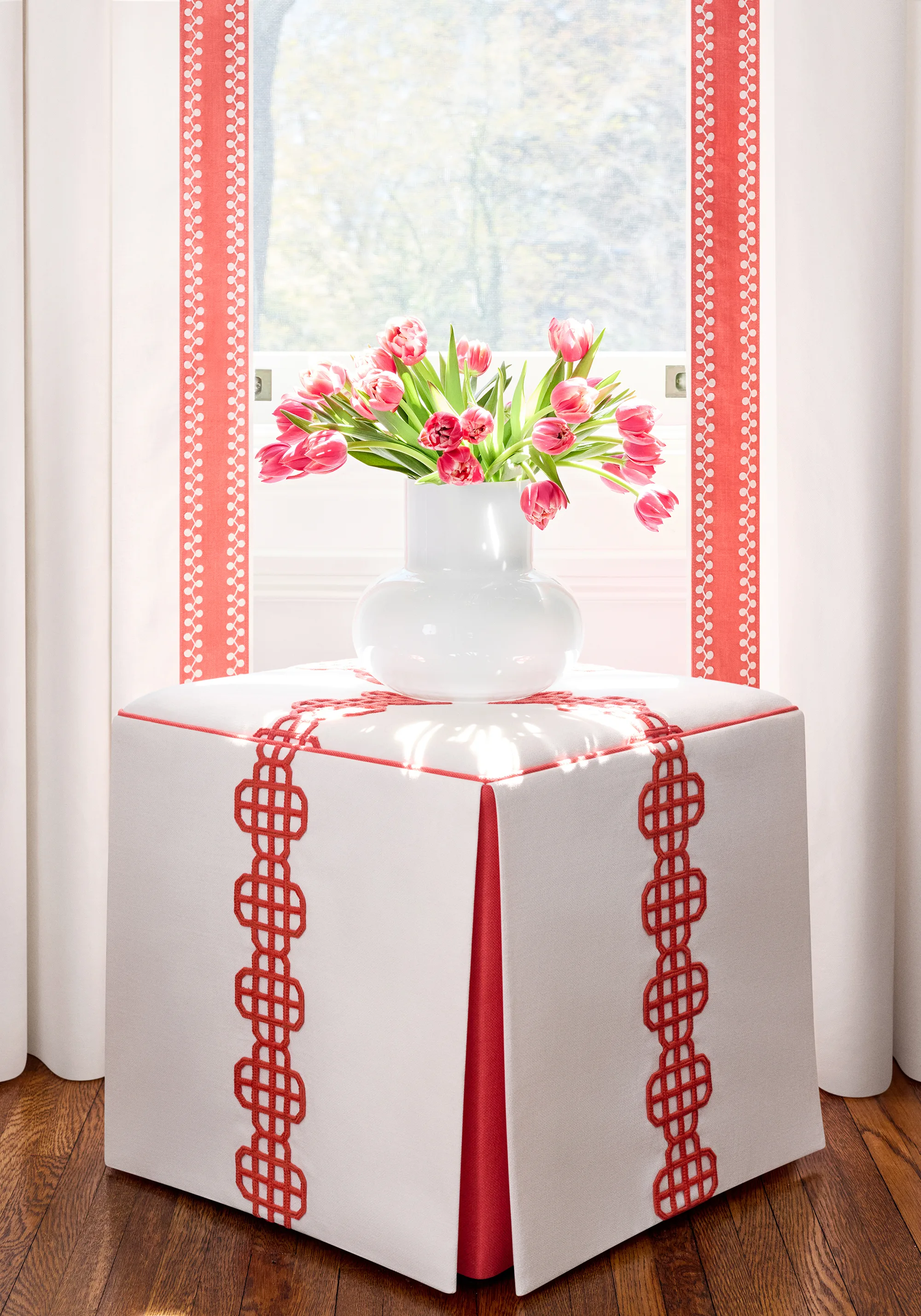Thibaut Perla Tape in Coral (E12220)