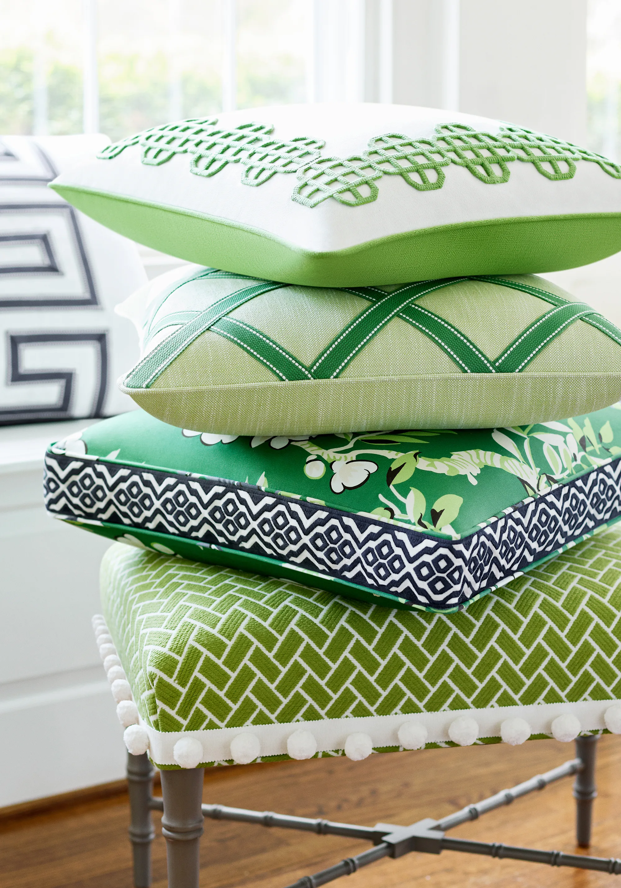 Thibaut Pom Pom Tape in Snow White (E12245)