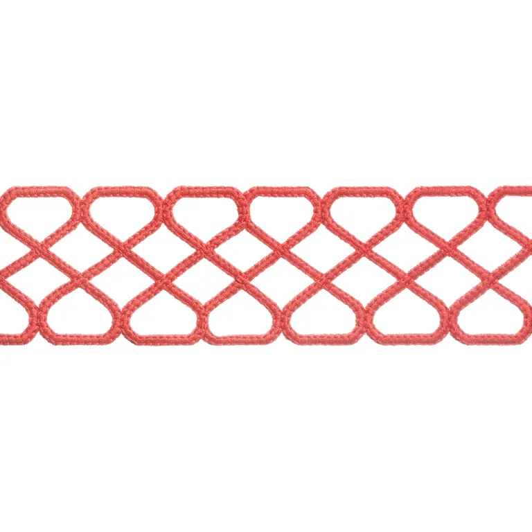 Thibaut Ripley Applique in Coral (E12027)