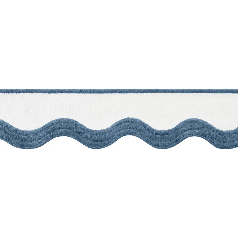 Thibaut Wave Tape in Bermuda on White (E12333)