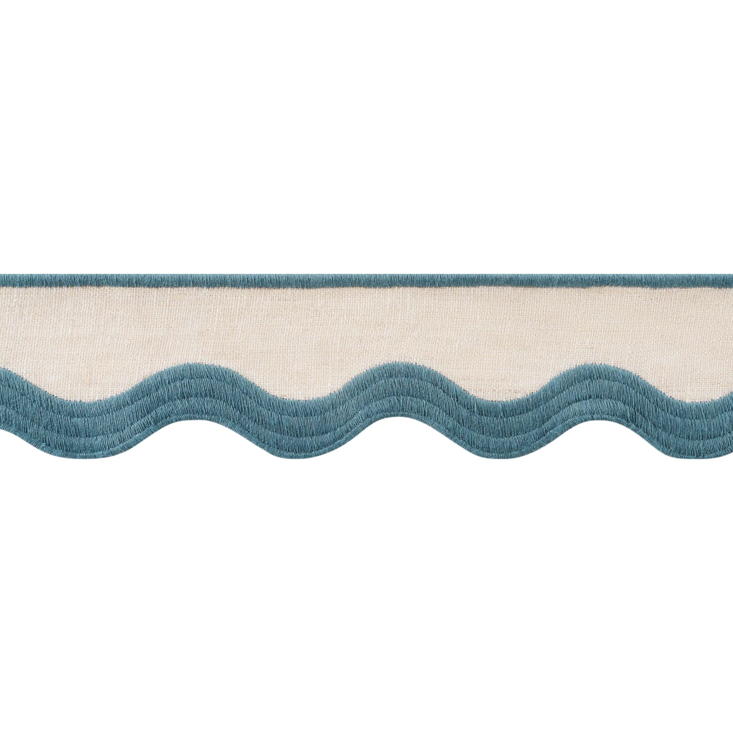 E12338 | Wave Tape – Peacock on Linen