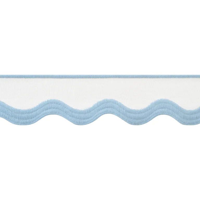 Thibaut Wave Tape in Powder on White (E12332)