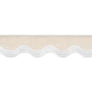 Thibaut Wave Tape in White on Linen (E12335)