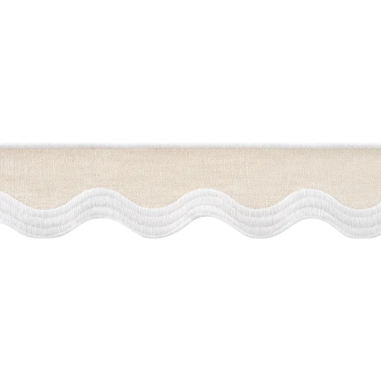 Thibaut Wave Tape in White on Linen (E12335)