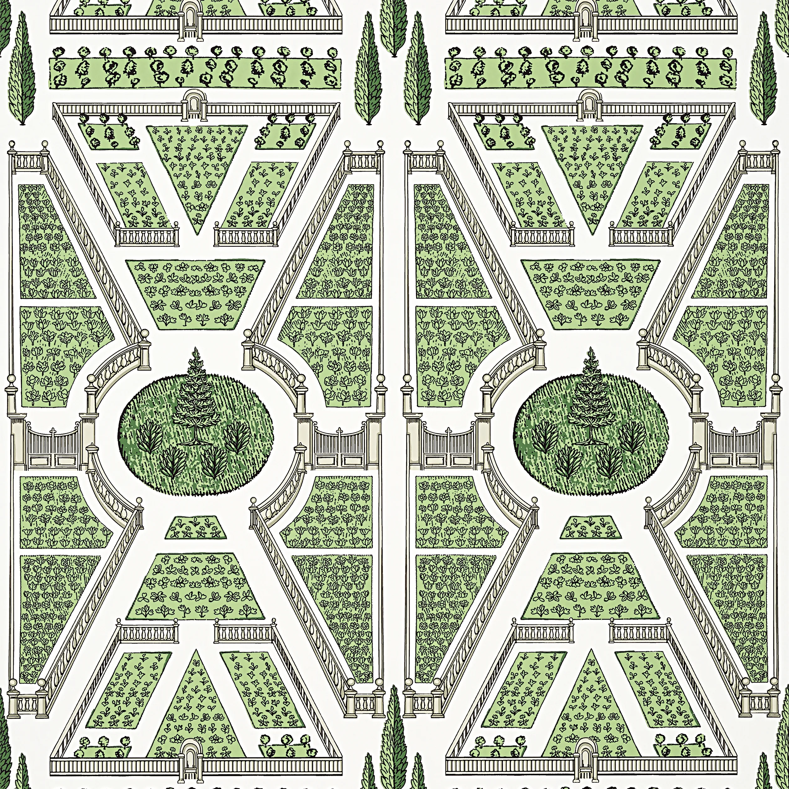 Anna French Aerial Garden in Green (AT9599)
