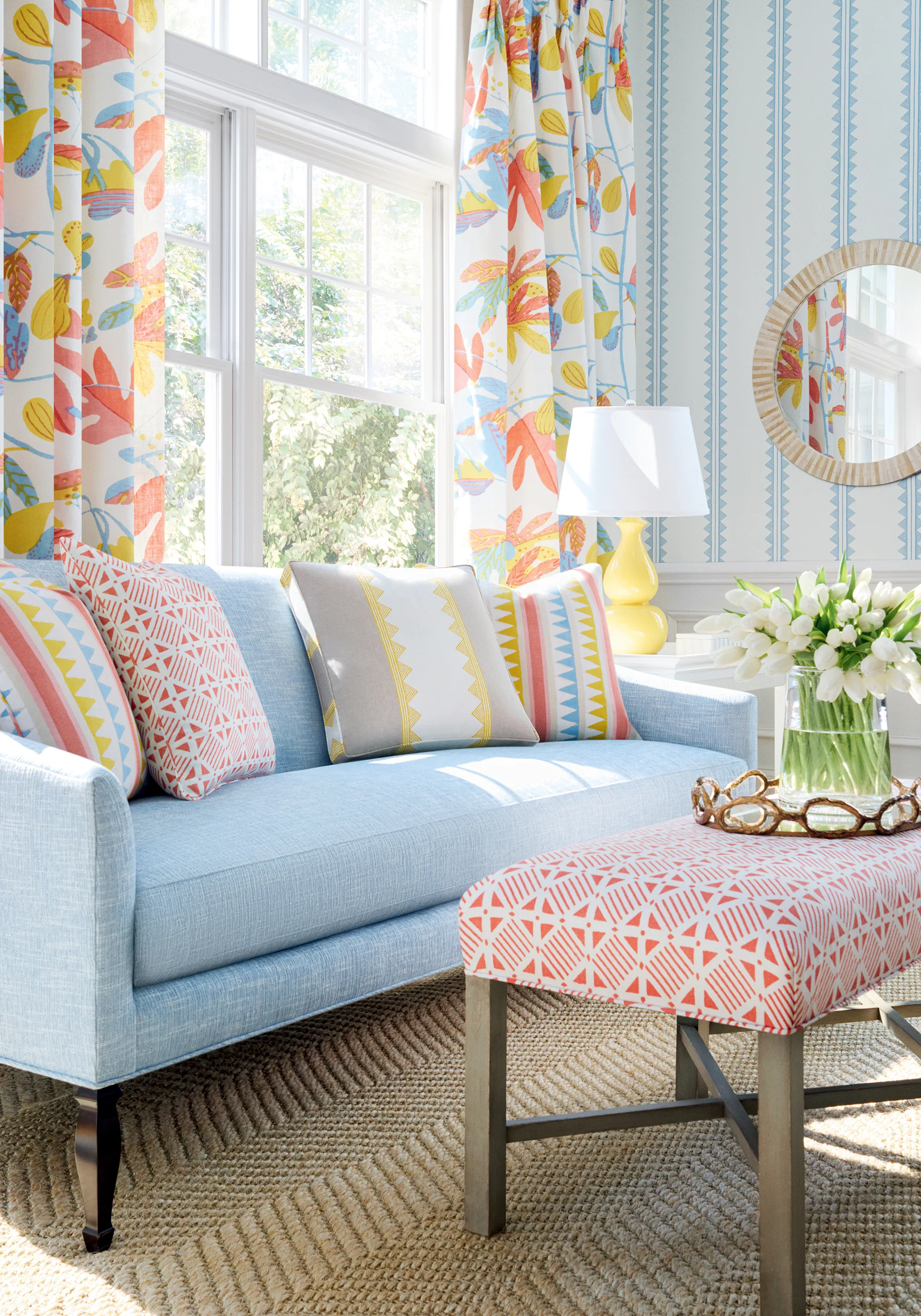 Thibaut Agave Stripe in French Blue (T16228)
