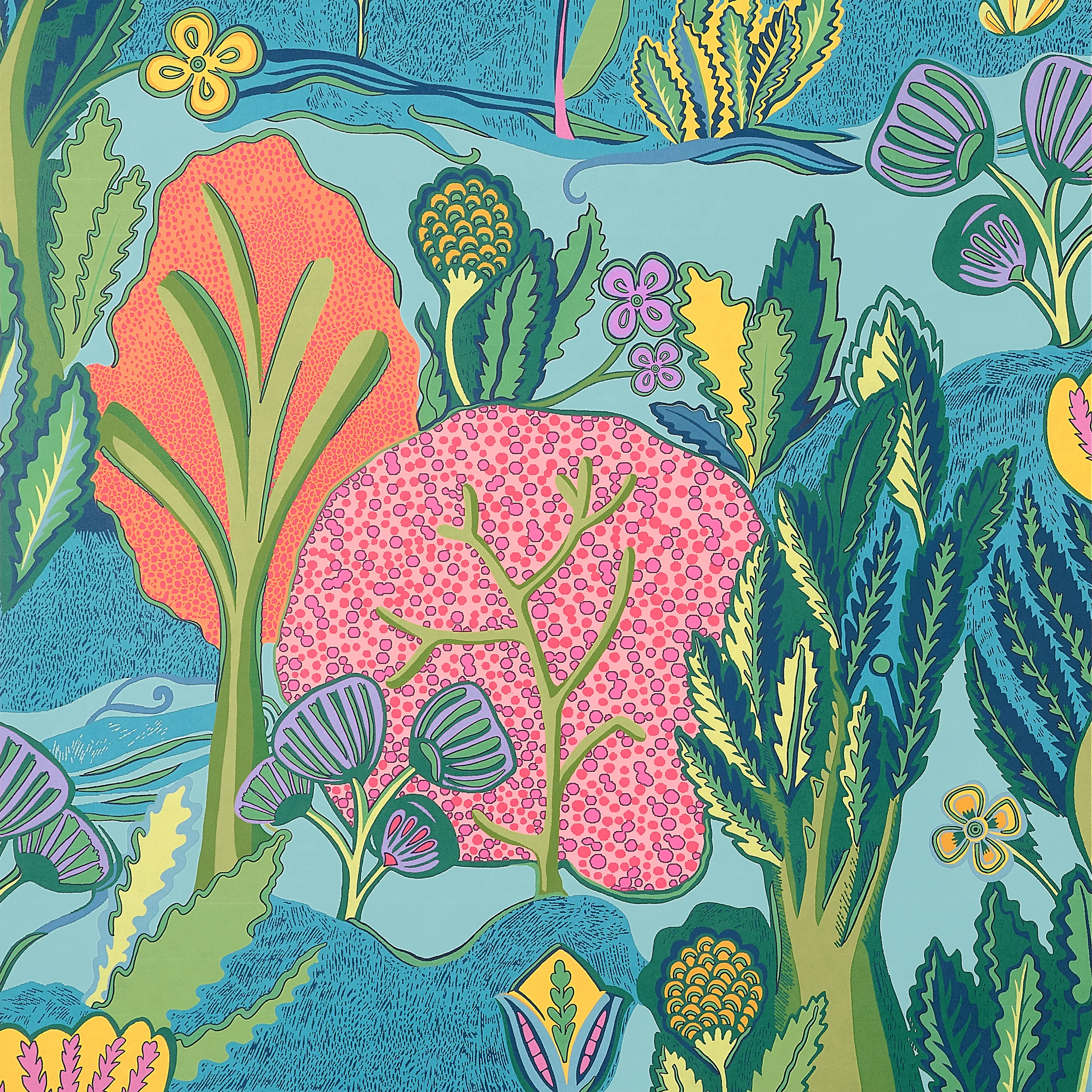 T45012 | Albero - Tangerine and Turquoise Thibaut Albero in Tangerine and Turquoise (T45012)