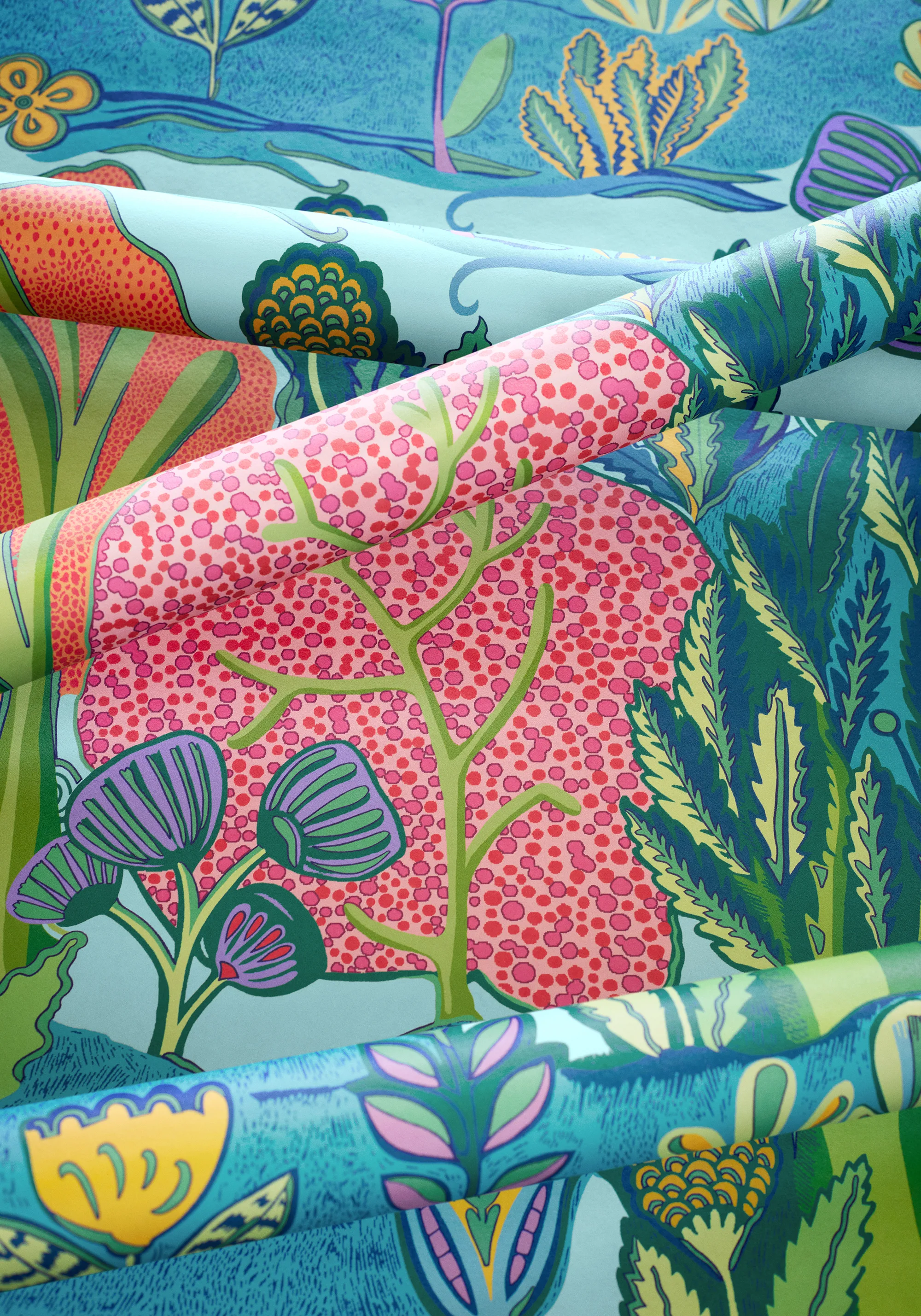 T45012 | Albero - Tangerine and Turquoise Thibaut Albero in Tangerine and Turquoise (T45012)