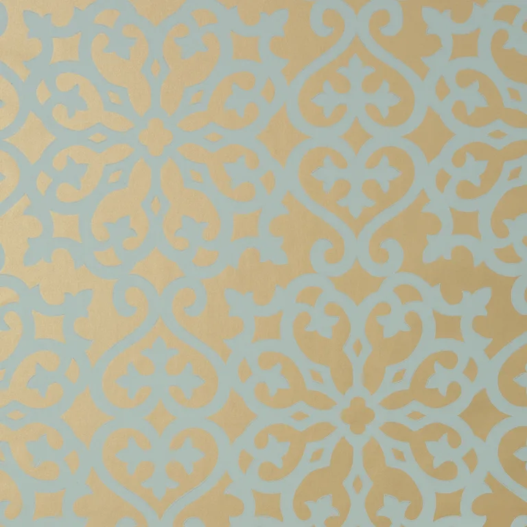 Thibaut Allison in Aqua on Metallic Gold (T35176)