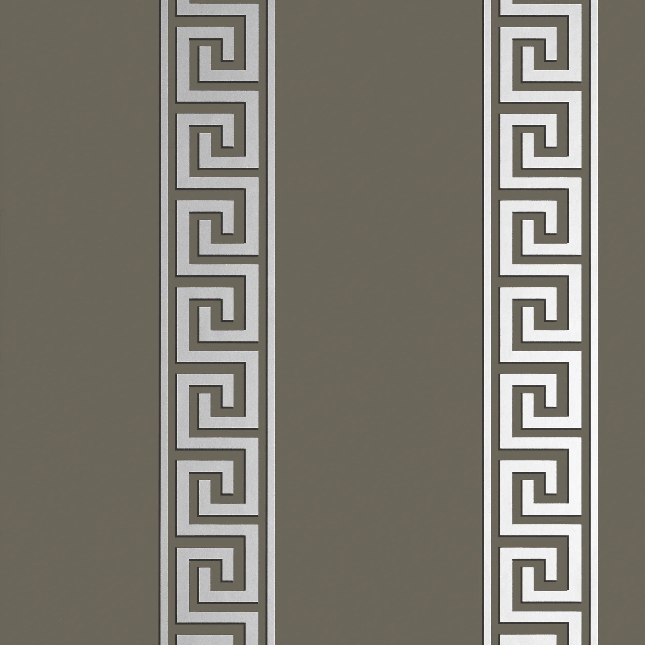 T14245 | Andreas Stripe - Metallic Silver on Charcoal Thibaut Andreas Stripe in Metallic Silver on Charcoal (T14245)