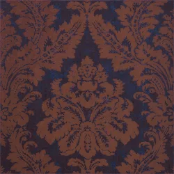 Thibaut Argentina Damask in Brown and Navy (T6869)