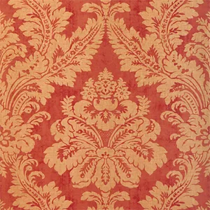 Thibaut Argentina Damask in Metallic Gold on Red (T6872)