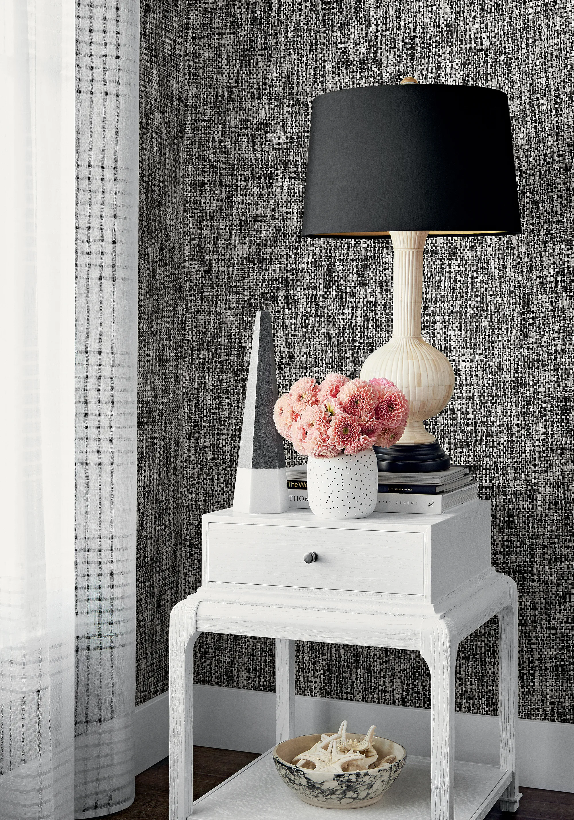 T27030 | Arthur's Tweed - Black Thibaut Arthur's Tweed in Black (T27030)
