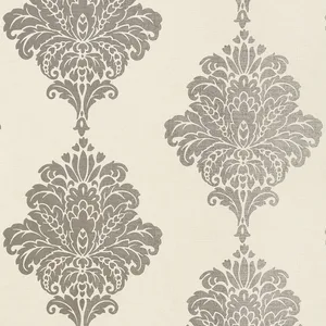 Thibaut Arturo Damask in Metallic Silver (T13017)