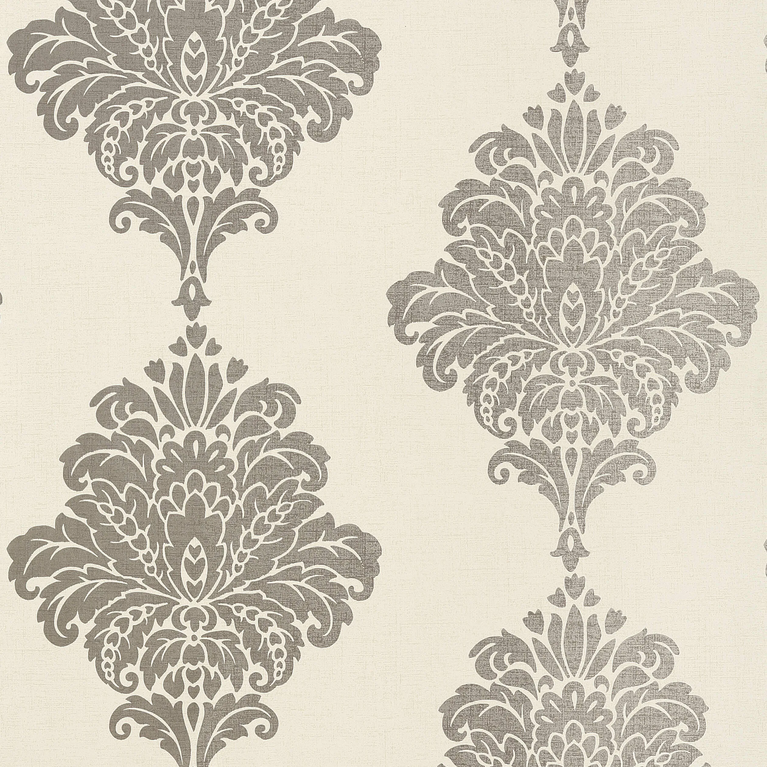 Thibaut Arturo Damask in Metallic Silver (T13017)