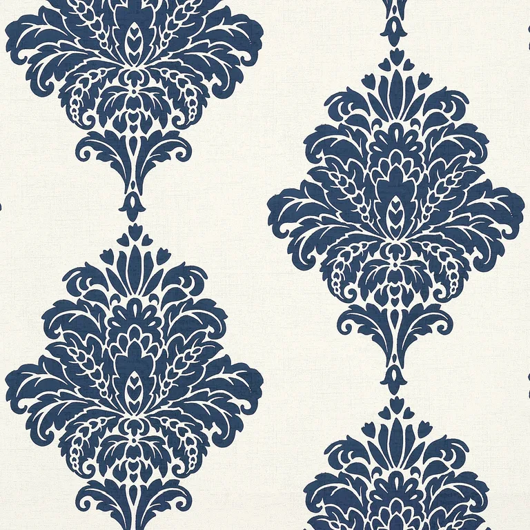 Thibaut Arturo Damask in Navy (T13014)