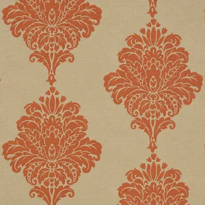 Thibaut Arturo Damask in Orange (T13013)