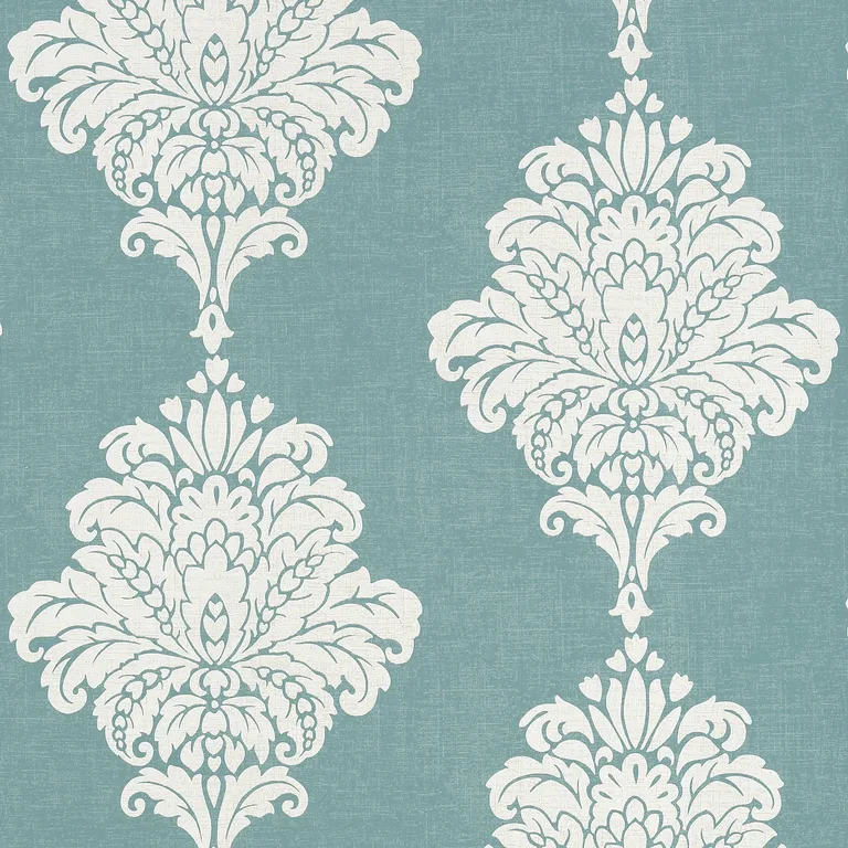 Thibaut Arturo Damask in Turquoise (T13015)