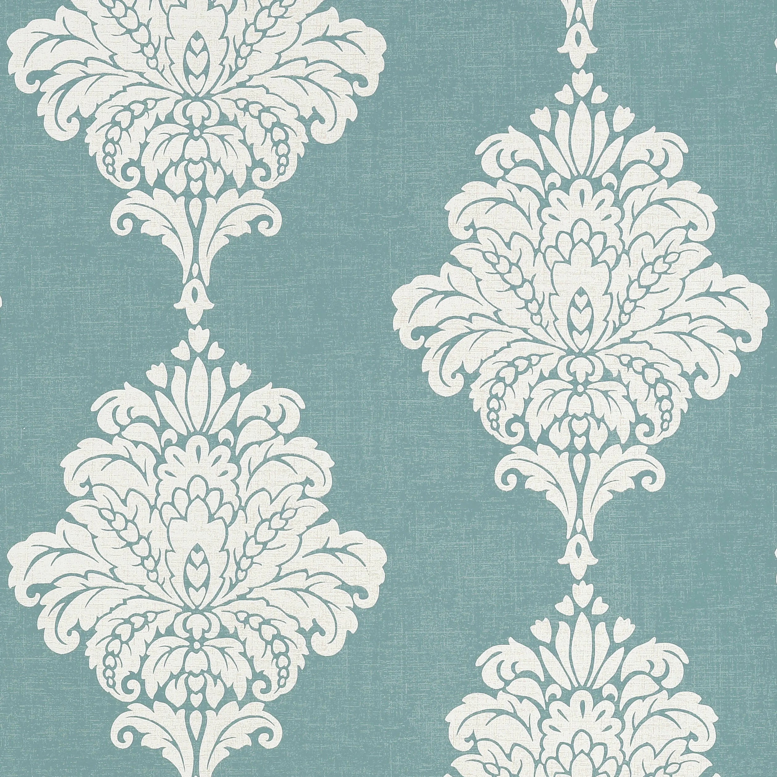 Thibaut Arturo Damask in Turquoise (T13015)