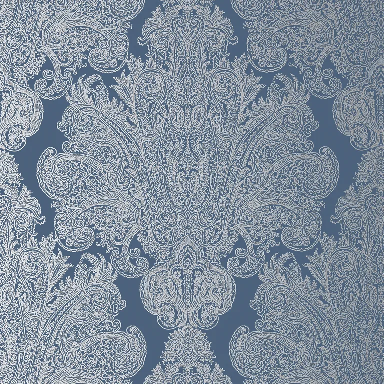 Anna French Auburn in Metallic Silver on Navy (AT6105)
