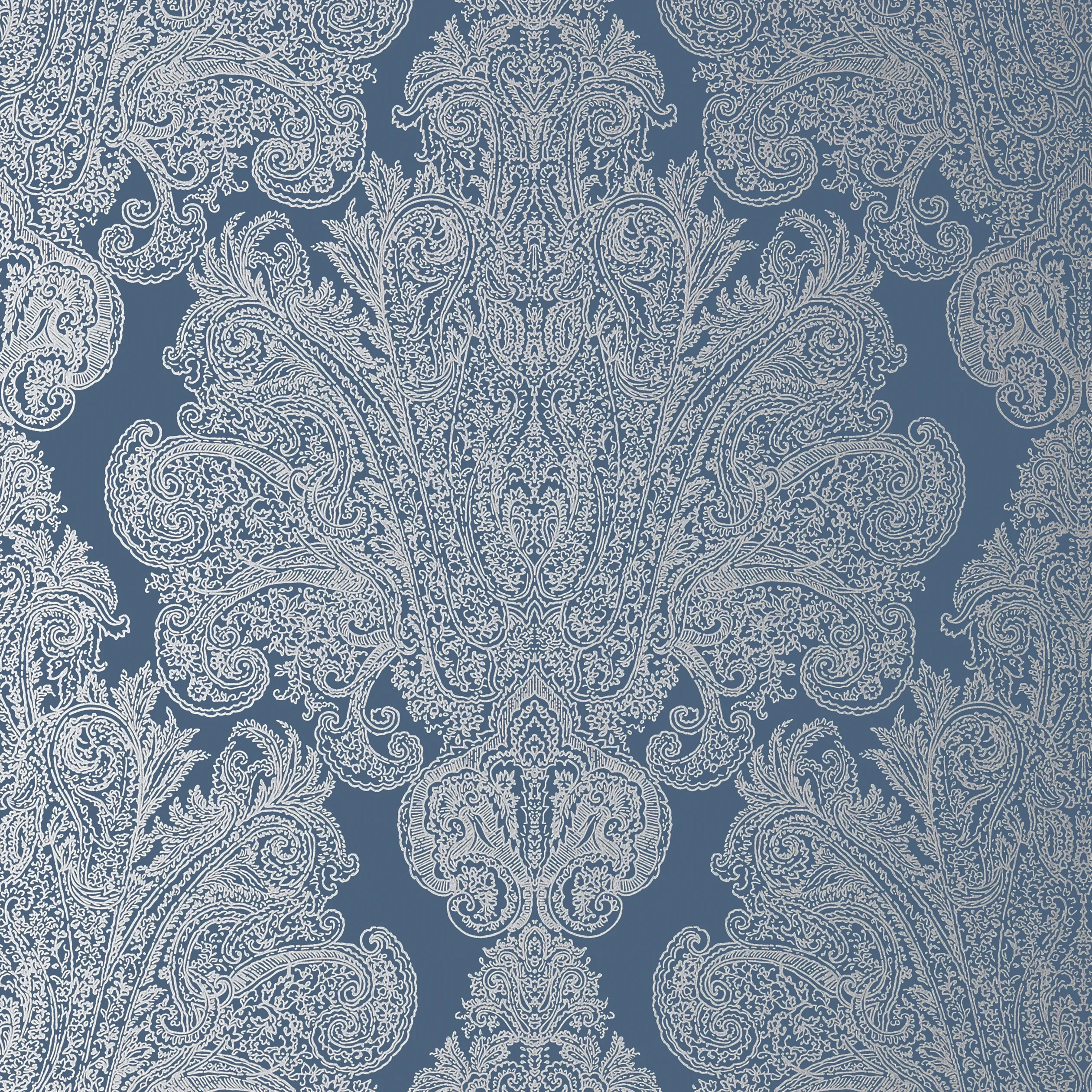 Anna French Auburn in Metallic Silver on Navy (AT6105)