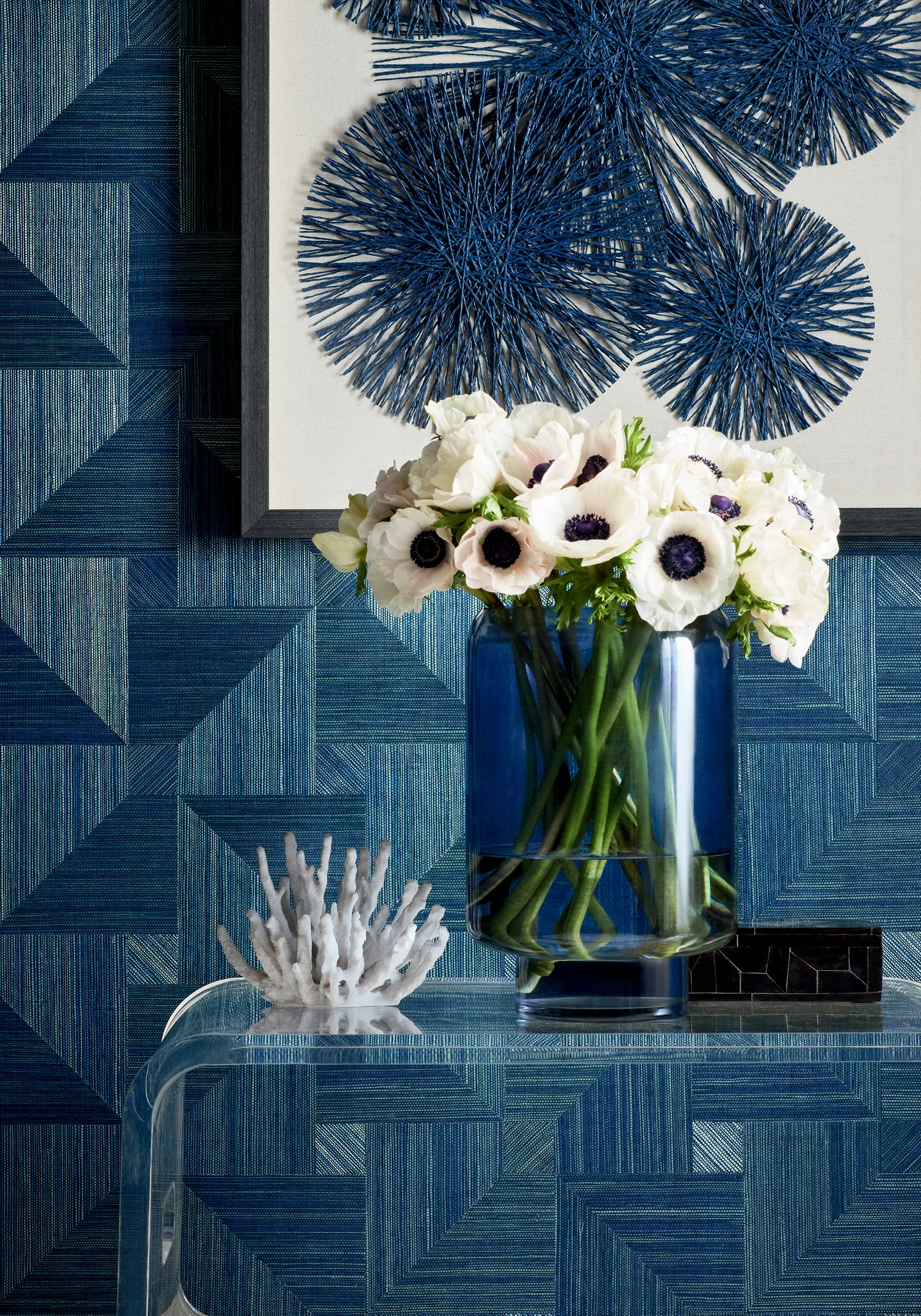 Thibaut Bali Weave in Navy (T10341)