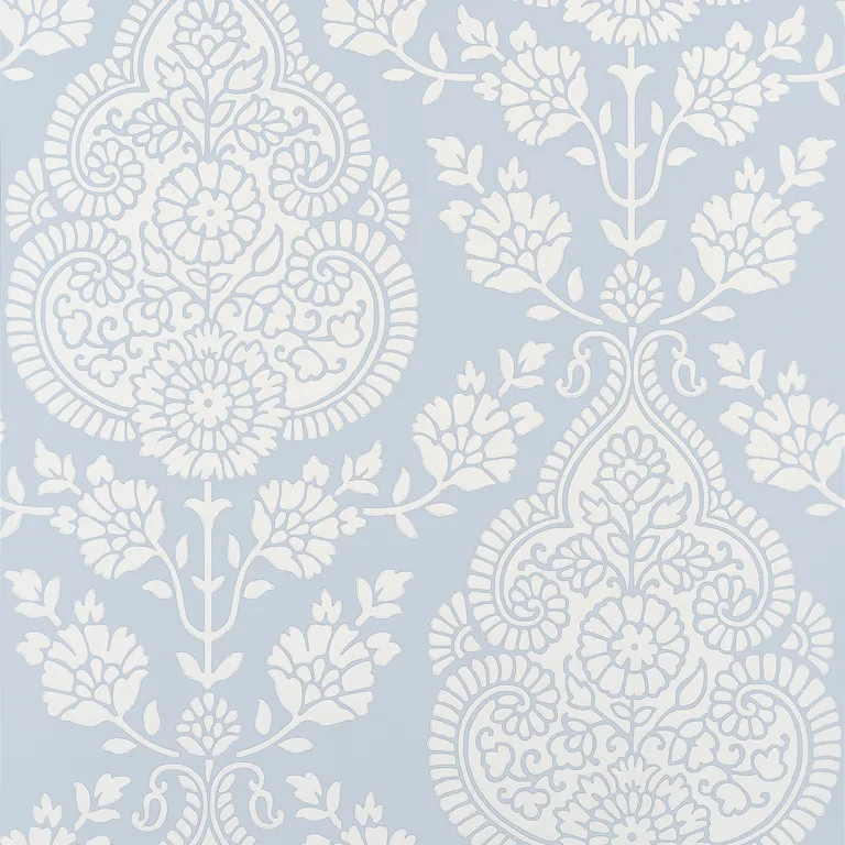 Anna French Balmuccia Damask in Soft Blue (AT57866)