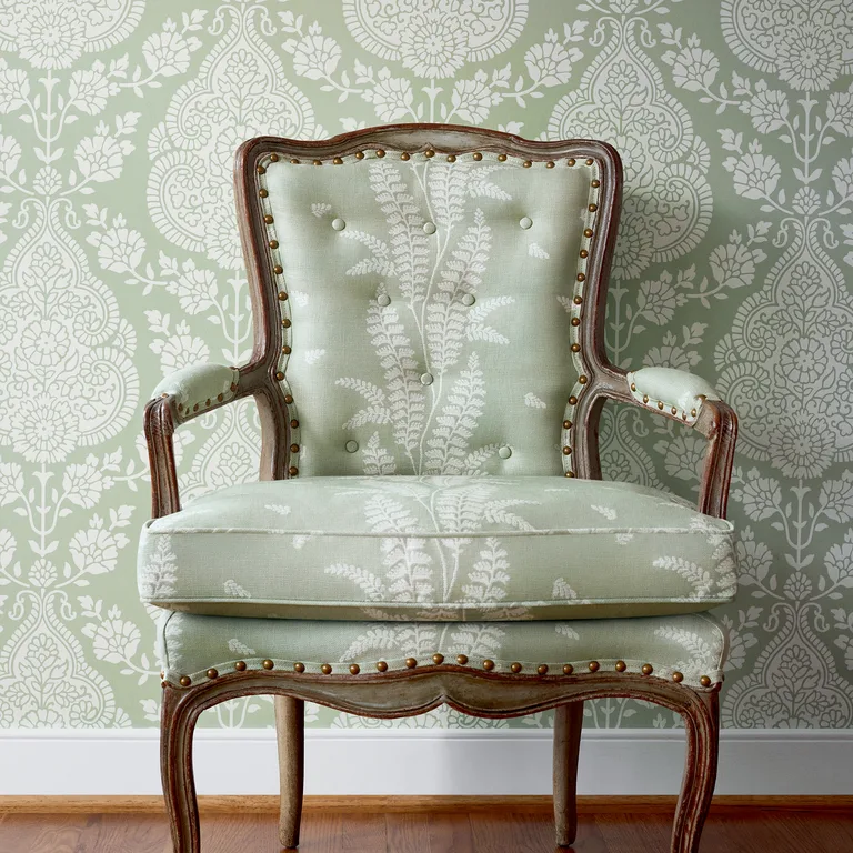 Anna French Balmuccia Damask in Soft Green (AT57867)