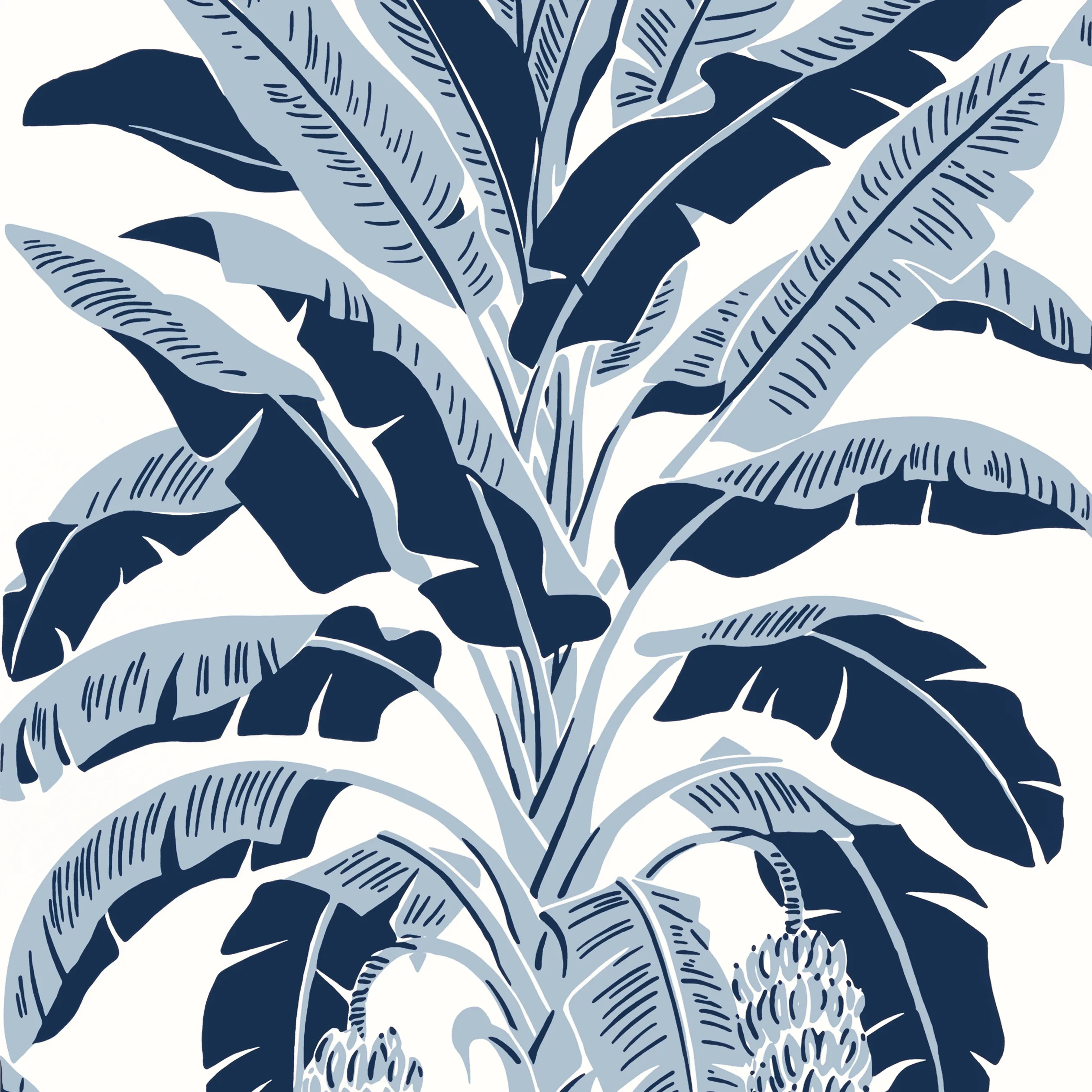 Thibaut Banana Tree in Navy (T13915)