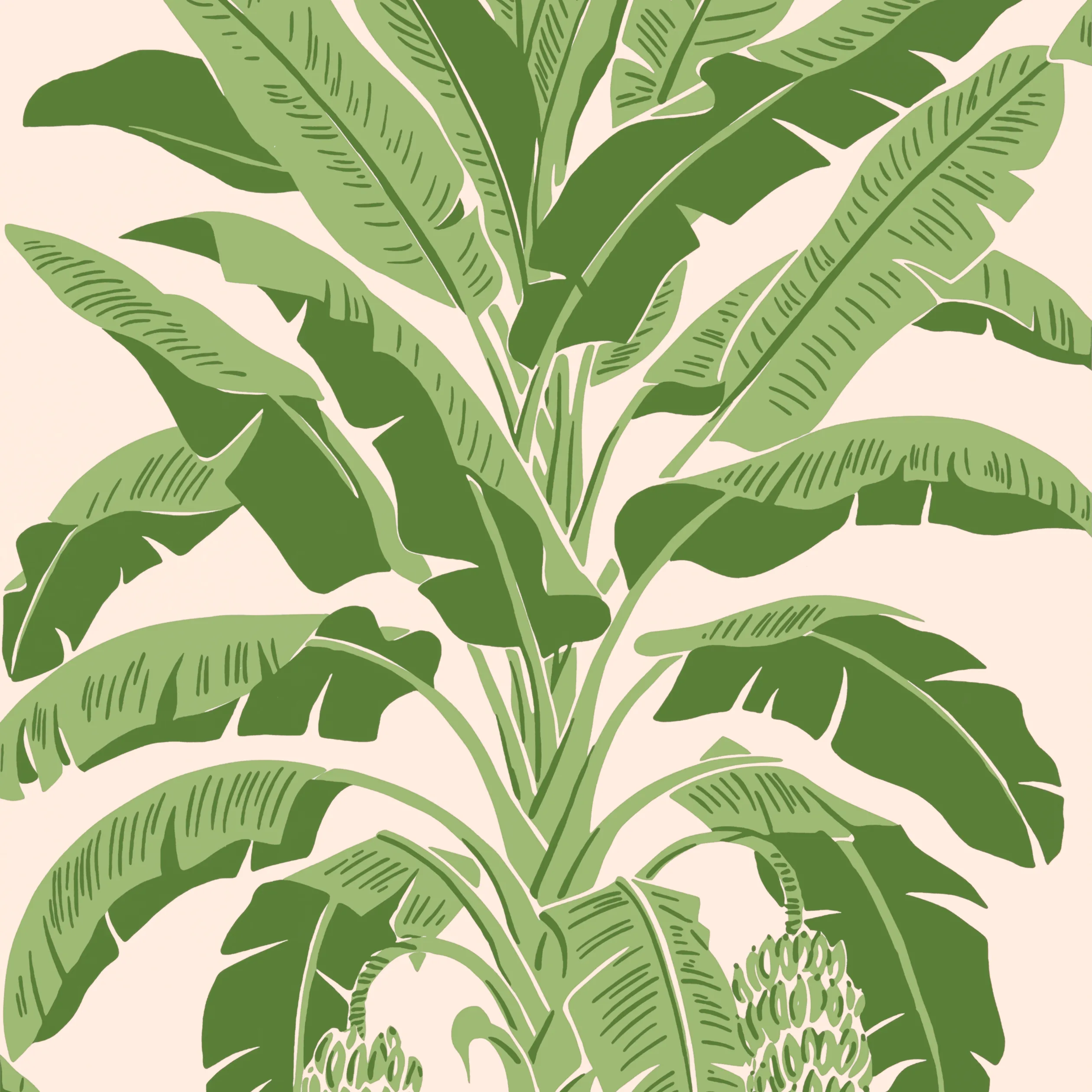 Thibaut Banana Tree in Pink and Green (T13917)