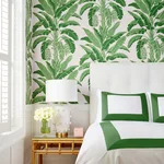 T13917 | Banana Tree - Pink and Green Thibaut Banana Tree in Pink and Green (T13917)