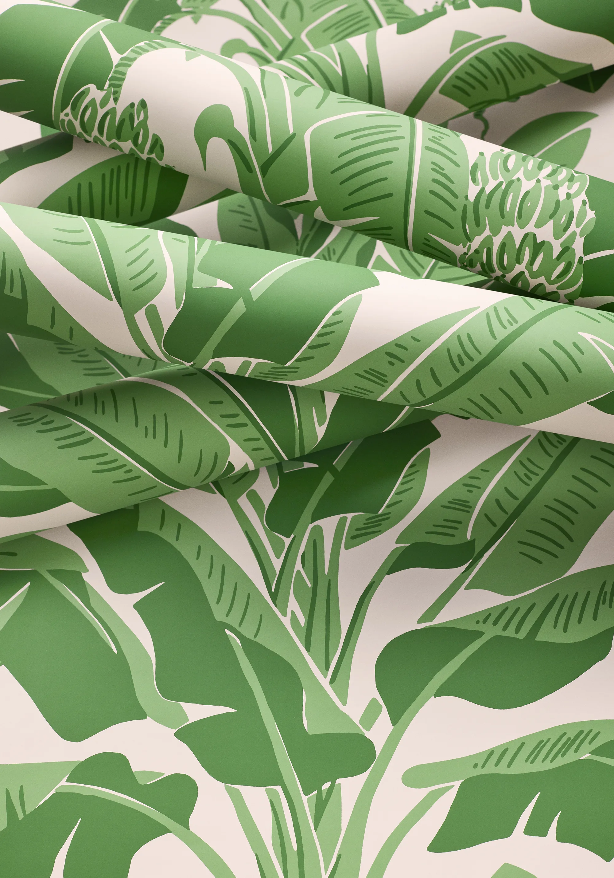 T13917 | Banana Tree - Pink and Green Thibaut Banana Tree in Pink and Green (T13917)