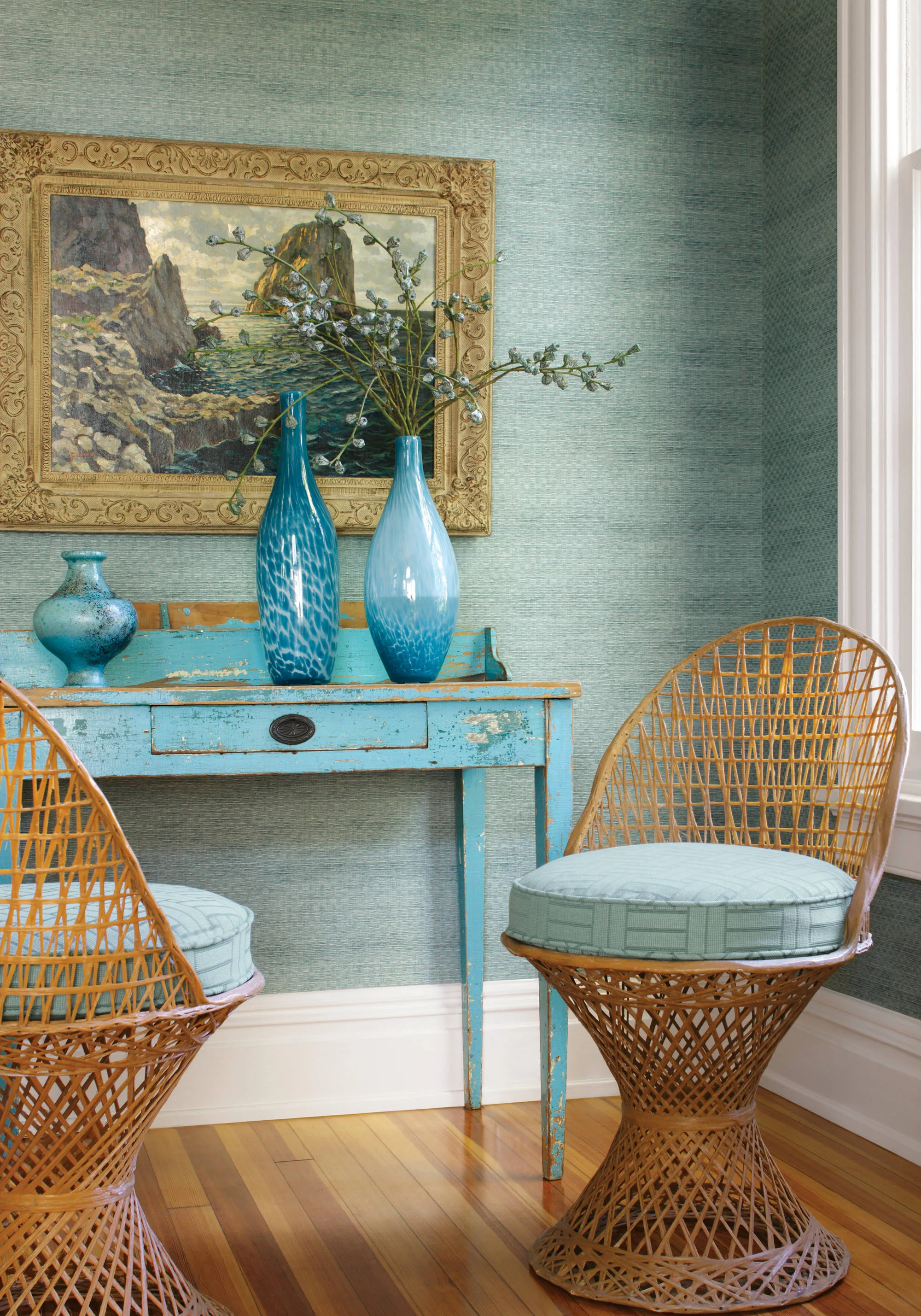 Thibaut Banyan Basket in Teal (T6841)