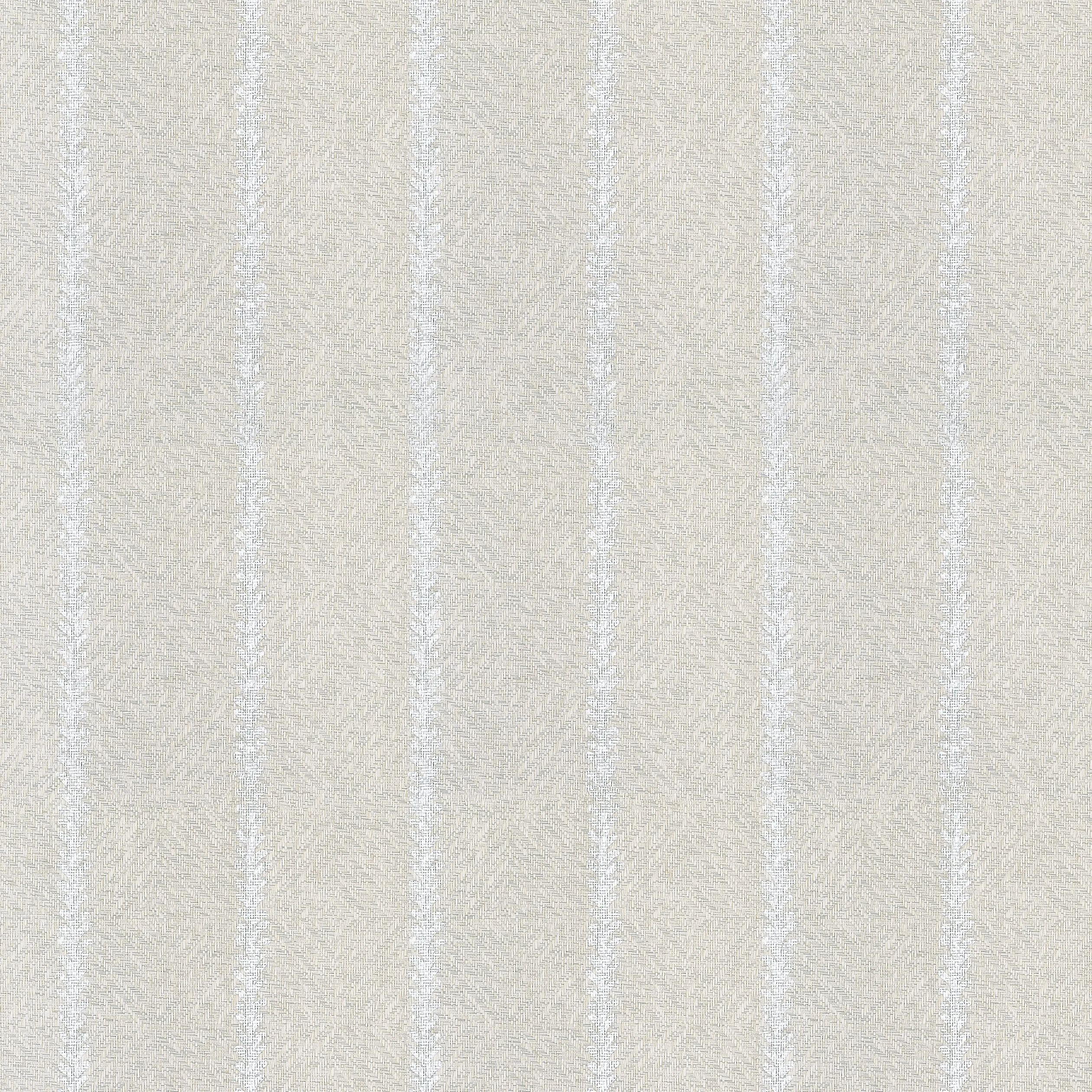 Thibaut Barrier Weave in Metallic Silver on Soft Grey (T15809)