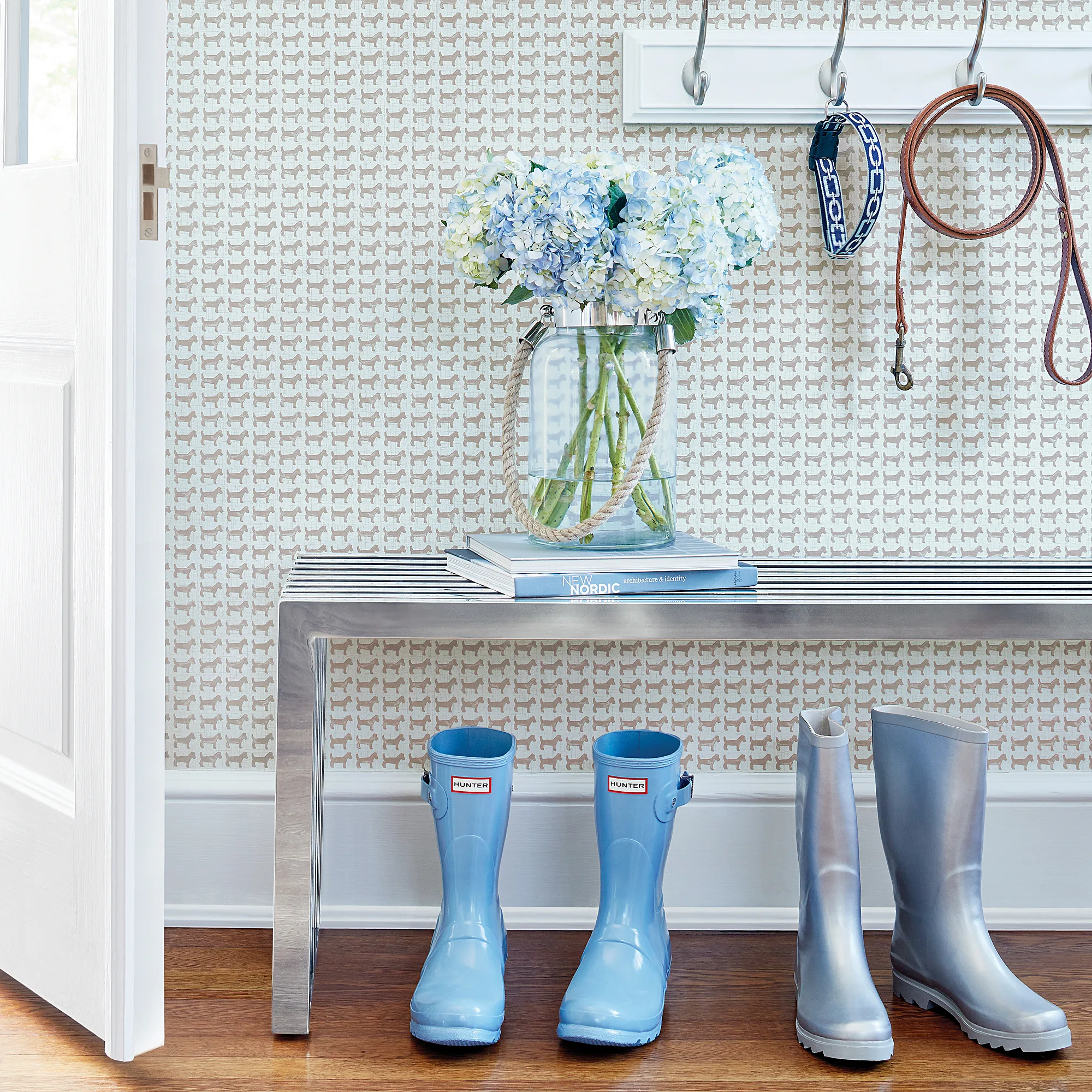 Anna French Baxter in Aqua and Taupe (AT79126)