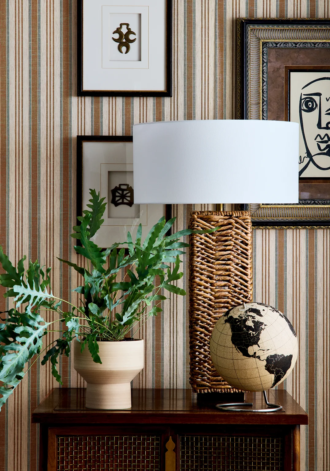 Thibaut Bennett Stripe in Cognac (T44004)