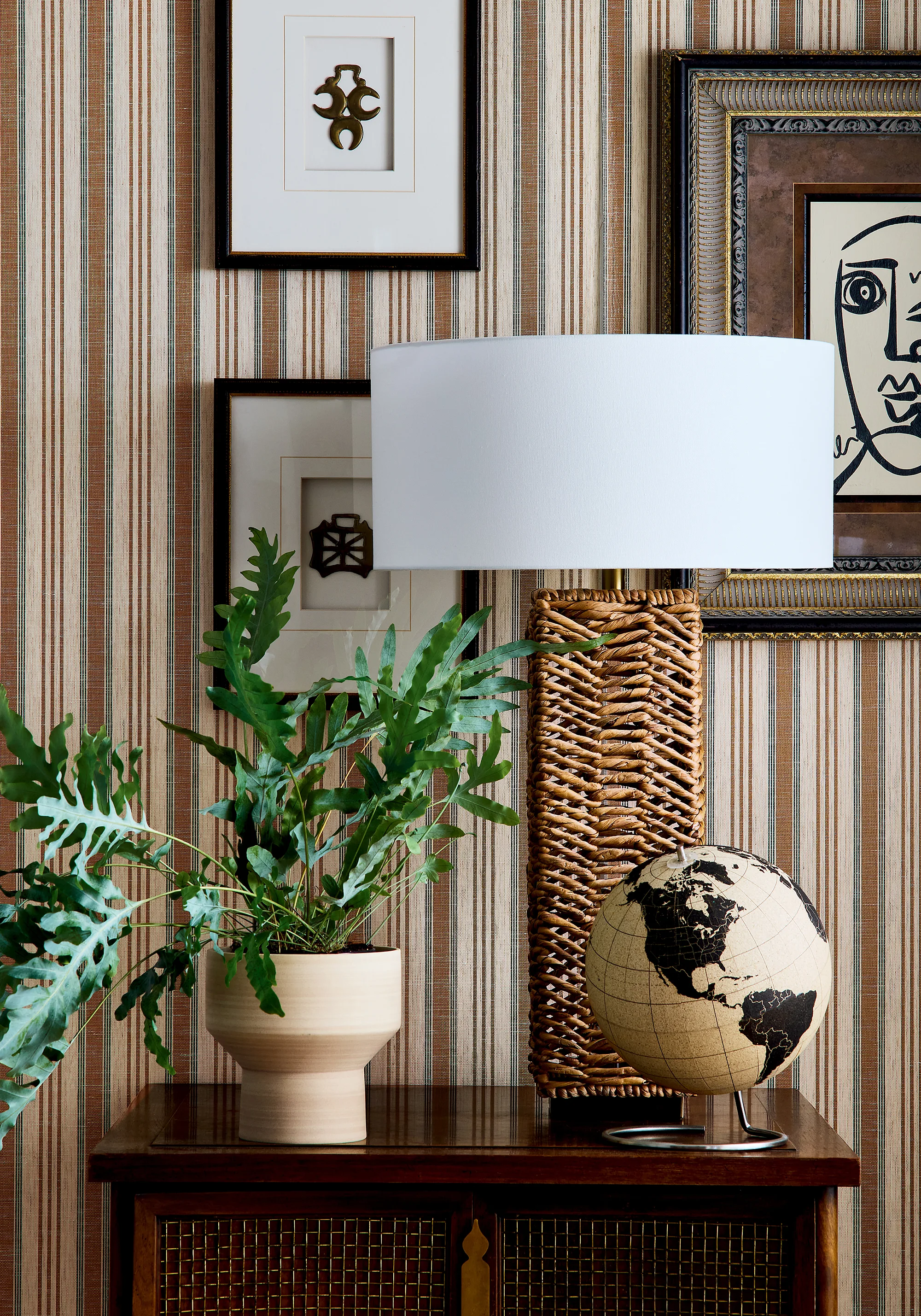 Thibaut Bennett Stripe in Cognac (T44004)