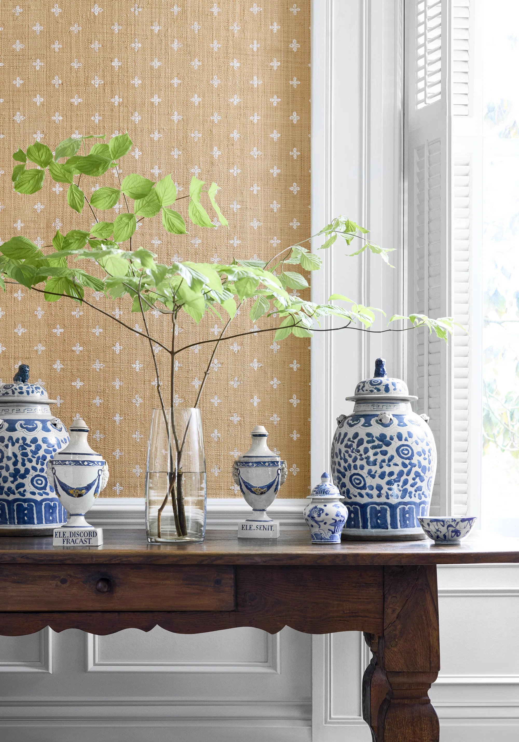 Thibaut Bethany in White on Natural (T36450)