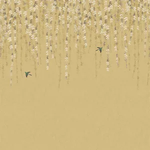 Thibaut Blossom Mural in Gold (TM24452)