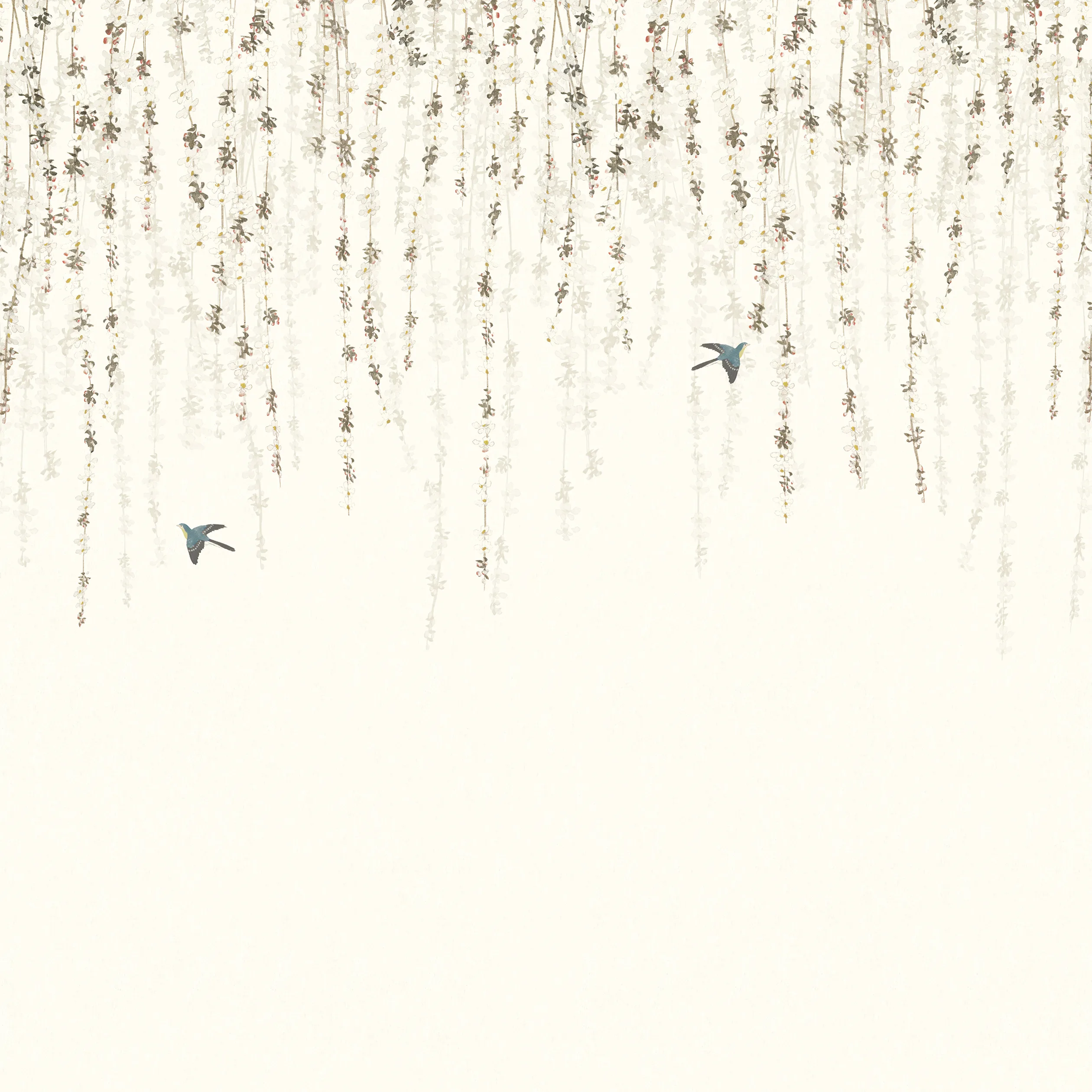 TM24451 | Blossom Mural - White Thibaut Blossom Mural in White (TM24451)