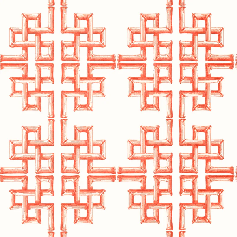 Thibaut Boca Bamboo in Coral (T13904)