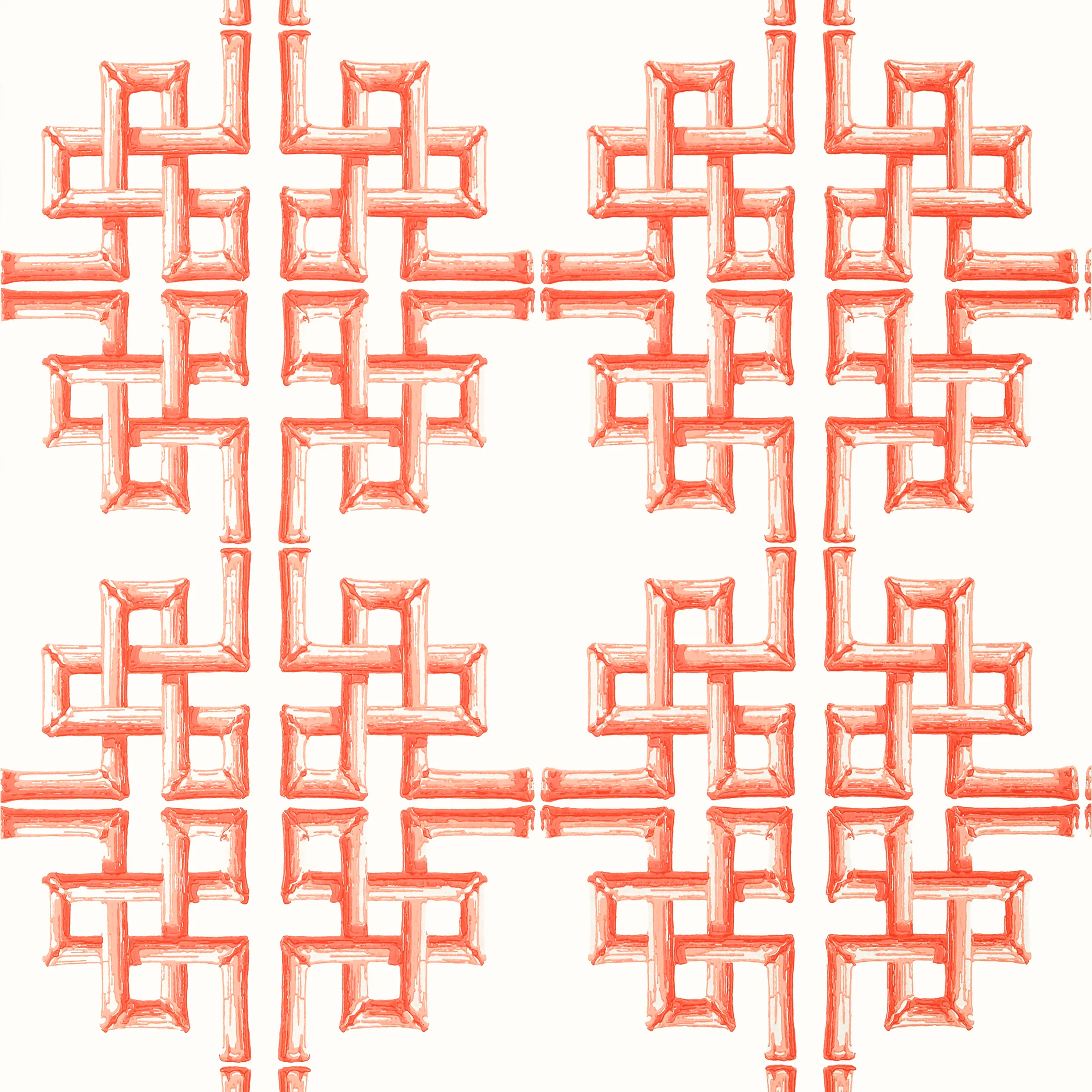 Thibaut Boca Bamboo in Coral (T13904)