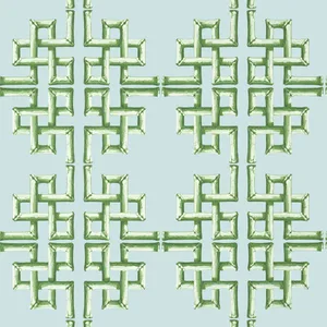 Thibaut Boca Bamboo in Green and Blue (T13903)