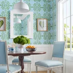 T13903 | Boca Bamboo - Green and Blue Thibaut Boca Bamboo in Green and Blue (T13903)