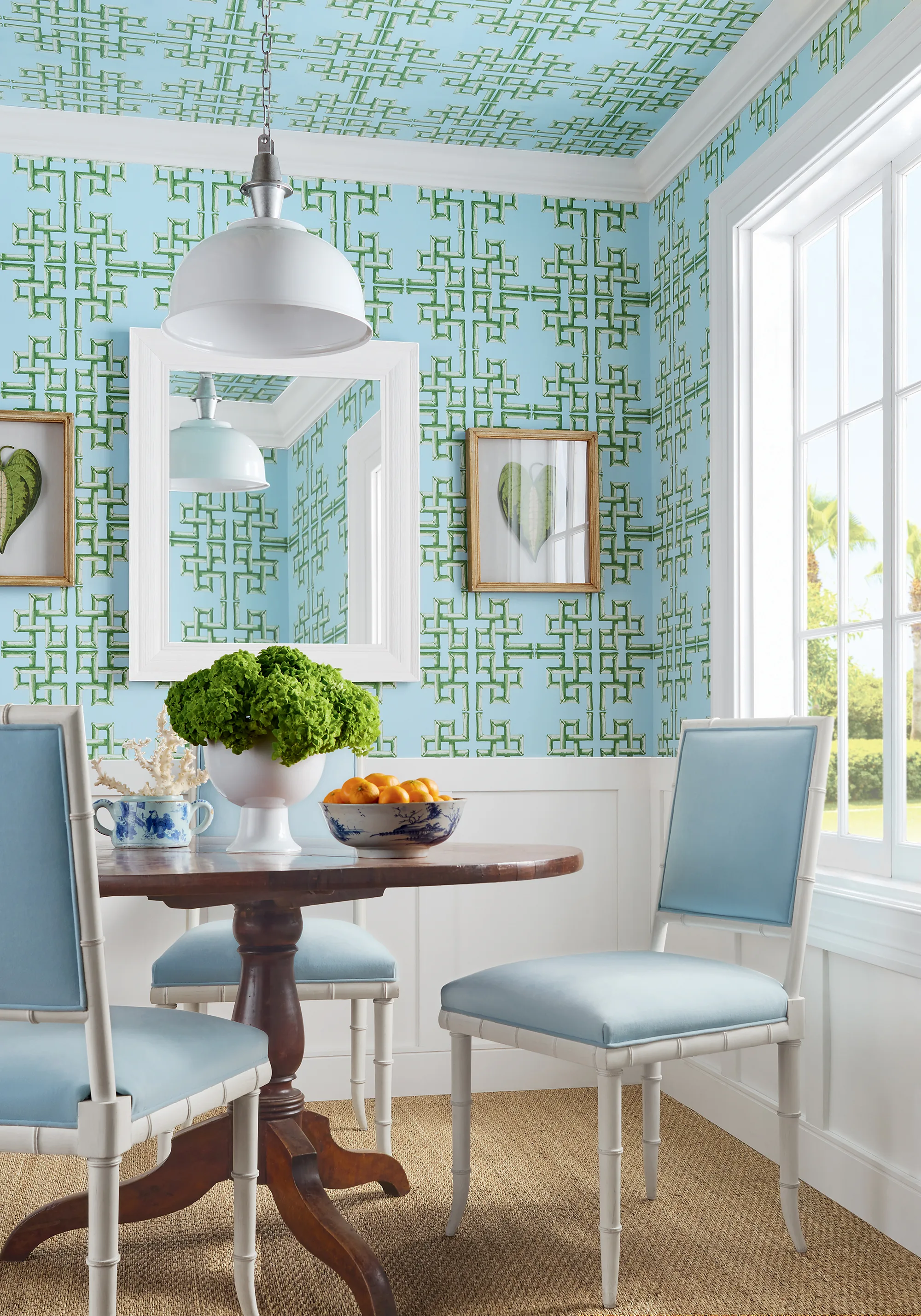 Thibaut Boca Bamboo in Green and Blue (T13903)